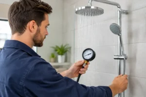 Zuhanyrendszer víznyomás ellenőrzés otthon